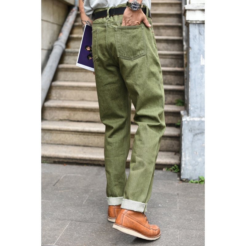 Levis Jeans 501 - Jeans da Uomo Saucezhan Verde Oliva