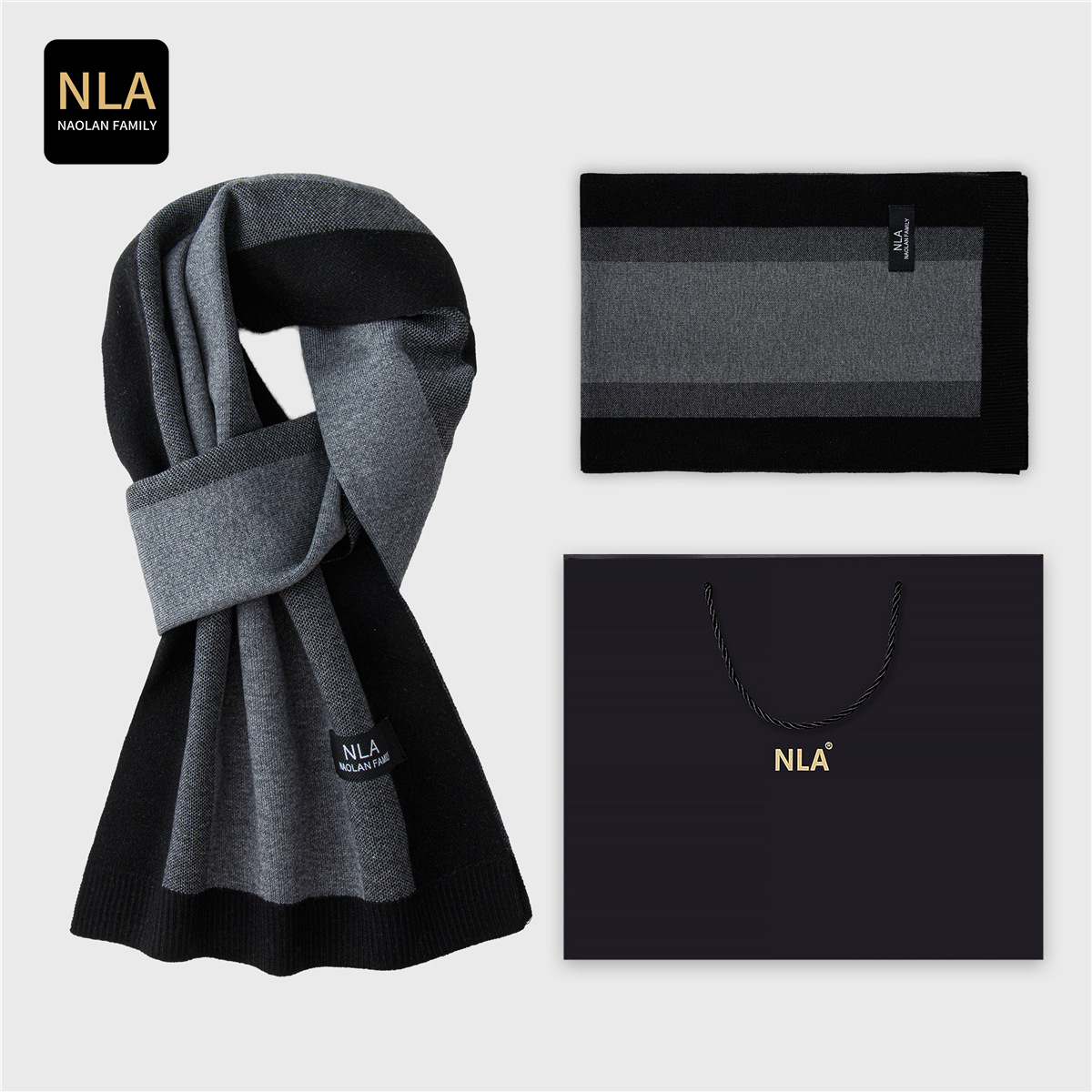 Wool Scarf Men - Confezione regalo Sciarpa di lana da